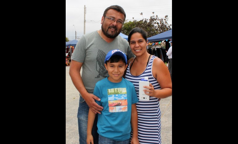 Rodrigo Marambio, Joaquín Marambio y Mayerlin Figueroa.