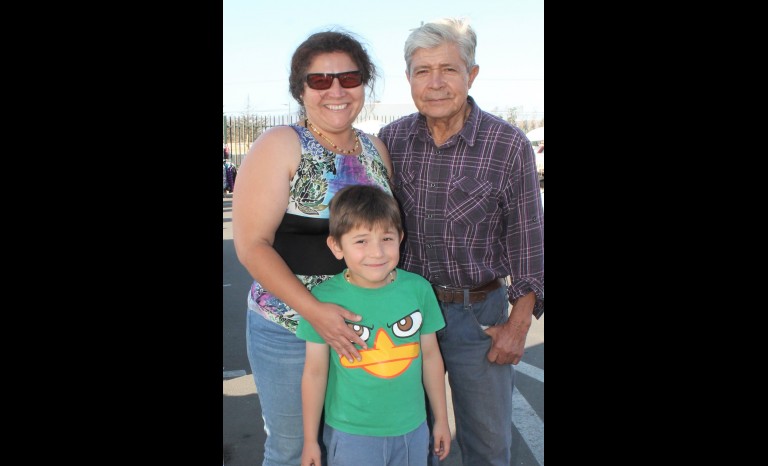 Carolina Pinto, Emilio Cortés y Félix Pinto.