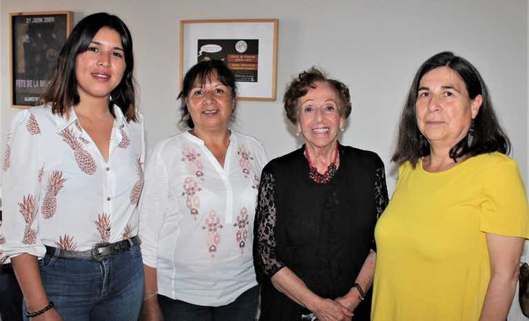 Camila Soto, Maritza Hernández, Norma Cuello y Verónica Haramboure.