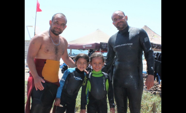 Tomás, Mara, Blanca y Javier Cortés.