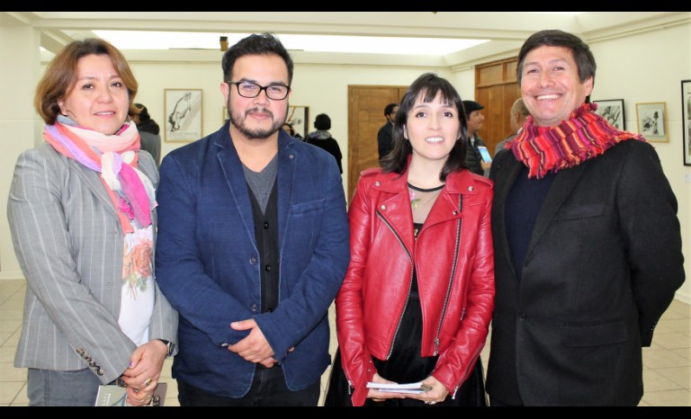 Bárbara Montecinos, Museo Gabriel González Videla; Fernando Tapia, encargado Gestión Cultural Diveuls; Malva Castillo, productora; y Fernando Ascuí, Centro Arte Peñuelas.