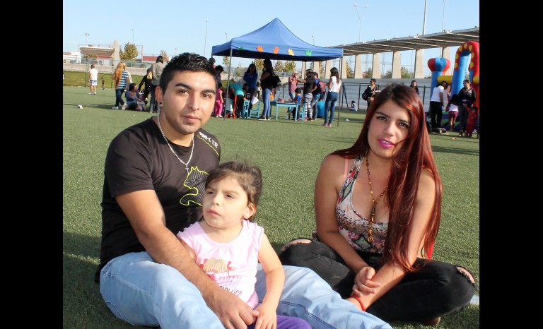 Jonatan Cerda, Eimy Cerda y Daniela Mostacero.