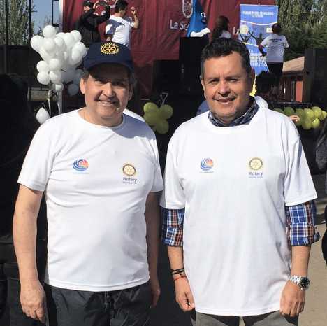 Carlos Tapia, gobernador electo Distrito 4320 de Rotary Club International, y José Manuel Galaz, presidente Rotary Club La Serena Oriente.