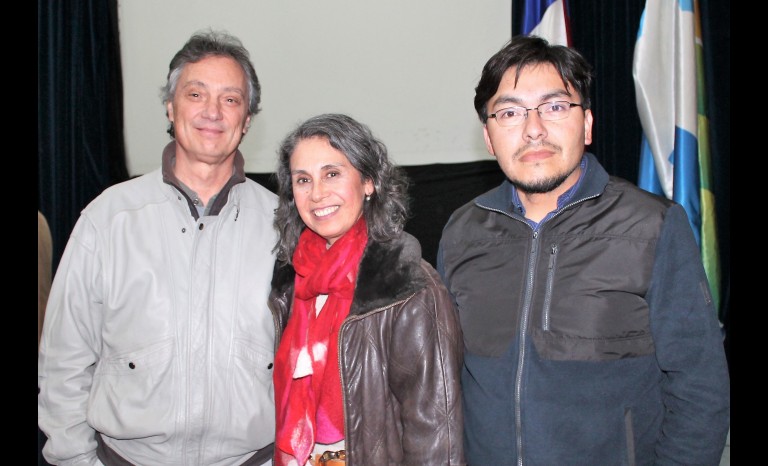 Alfonso Claps, Cristina Urízar y Roberto Bermúdez.