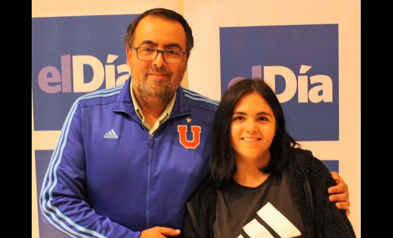 Julio Contreras con su hija Bárbara.