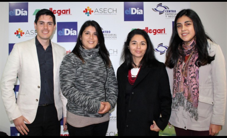 Daniel Labbé, María José Larco, Rosa Vega Rojas y Oriana Campusano.