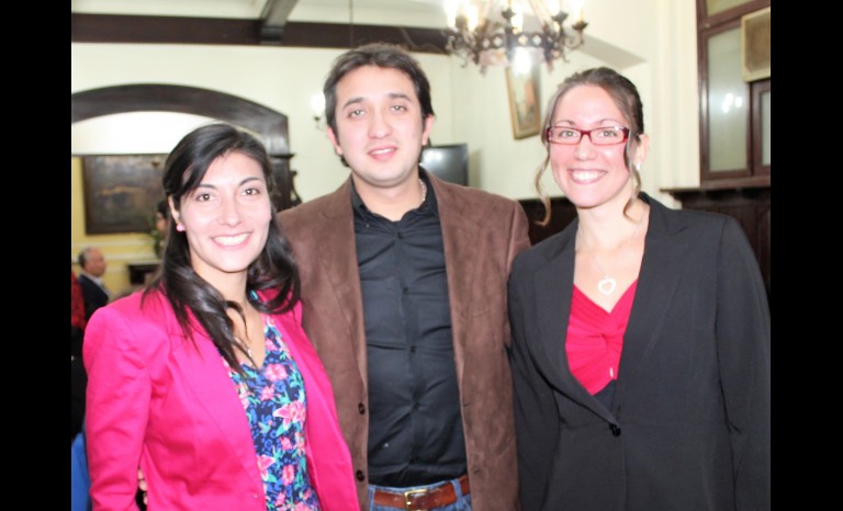 María José Alfaro, Héctor Arredondo y Adeline Duprat.