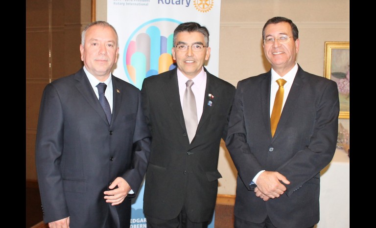 Mario Jofré, Francisco Meza y Américo Giovine, gobernador provincial de Elqui.