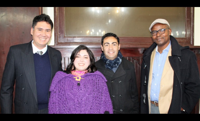 Osvaldo Painemal, Pía Del Canto, Eric Moreno y Nelson Matos.
