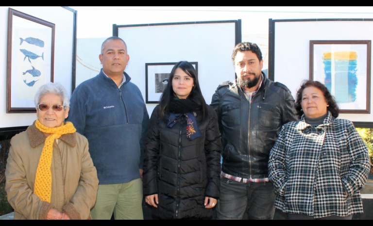 Isolina Paz, Álvaro Valero, encargado Casa de la Cultura de Las Compañías; Sandy Barrera, Aldo Valenzuela, profesional de apoyo y gestor cultural Casa de la Cultura de Las Compañías; y Yanet Barrera.