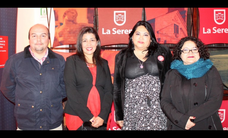 Orel Alí, Radio Montecarlo; Katherine Muñoz, Leyla Afandi y Claudia Villagrán.