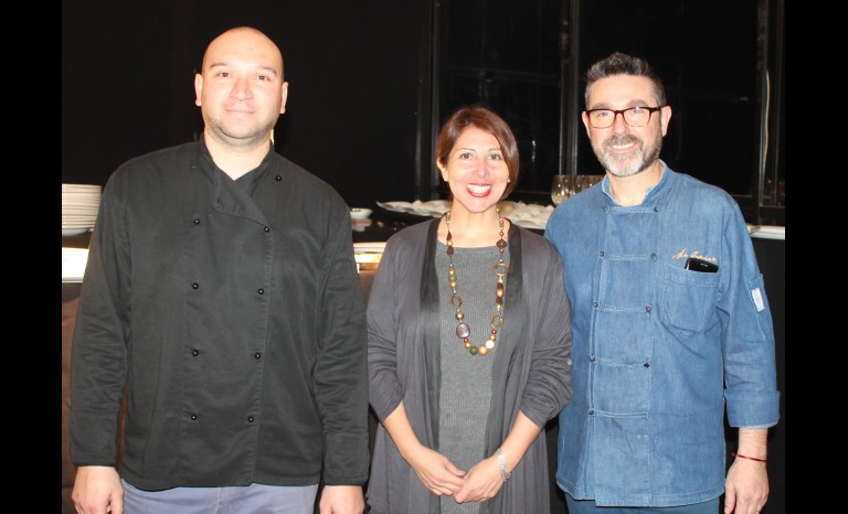 Eric Abuter, sous chef, Ana Marambio, directora comercial, y César Briceño, chef, de Mio Capriccio.