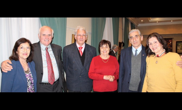 Carmen Parra, Giovanni Albertini, Samuel Poblete, Celia Alfaro, Rodomiro Osorio y Antonieta Parra.