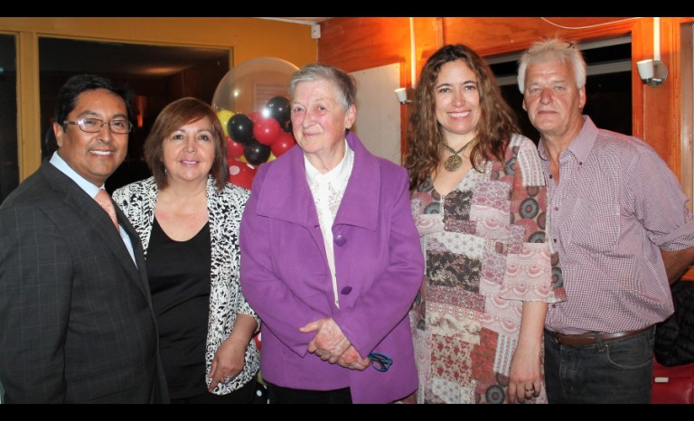 Jairo Muñoz, Miriam Martínez, Anita Berkhoff, Cecilia Milla y Heinz Baalmann.