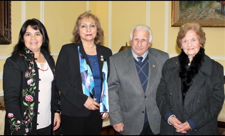 Verónica Reyes, María Margarita Martínez, presidenta Comité de Damas Rotary Club La Serena Oriente; Moreno Dueñas y Sonia Contreras de Sepúlveda.