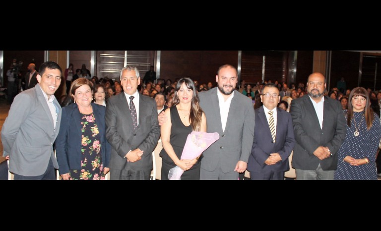 El alcalde de Coquimbo, Marcelo Pereira, junto a Guido Hernández, Rosetta Paris, Miguel Ángel Cuadros, Pamela Zárate, Hernán Cortés, José Montoya y Marisol Cortés.