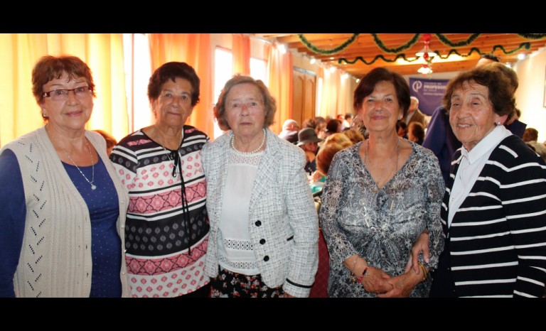 Milena Castillo, Fresia Godoy, Lidia Arellano, Matilde Godoy y Alicia Rojas.