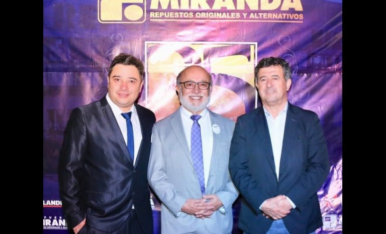 Manuel Miranda Cortés, Manuel Miranda Aquea y Juan  Carlos Alfaro, alcalde de Andacollo.