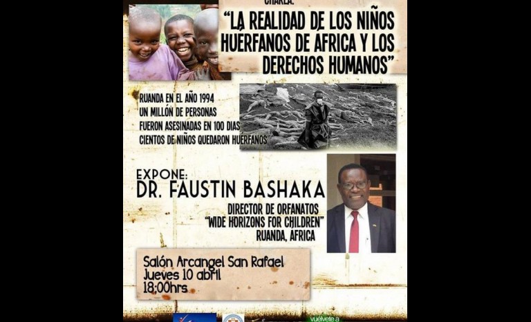 Doctor Ruandés dictará charlas sobre situación infantil en África
