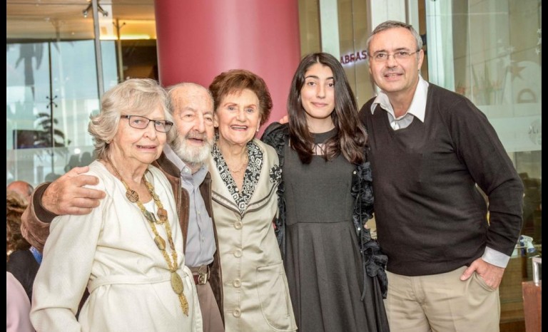 Claire La France, Anatolio Jiménez, Odette Monnard, Nereé Sbraga y Felipe Sbraga.