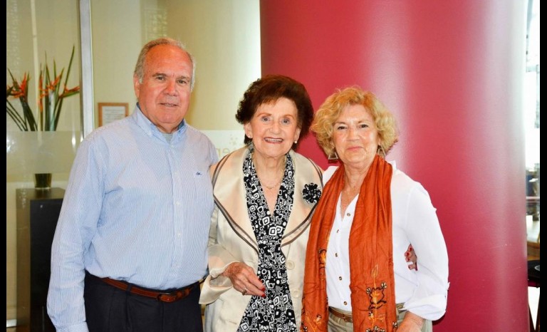 Jorge Agurto, Odette Monnard y Rose Marie Letelier.