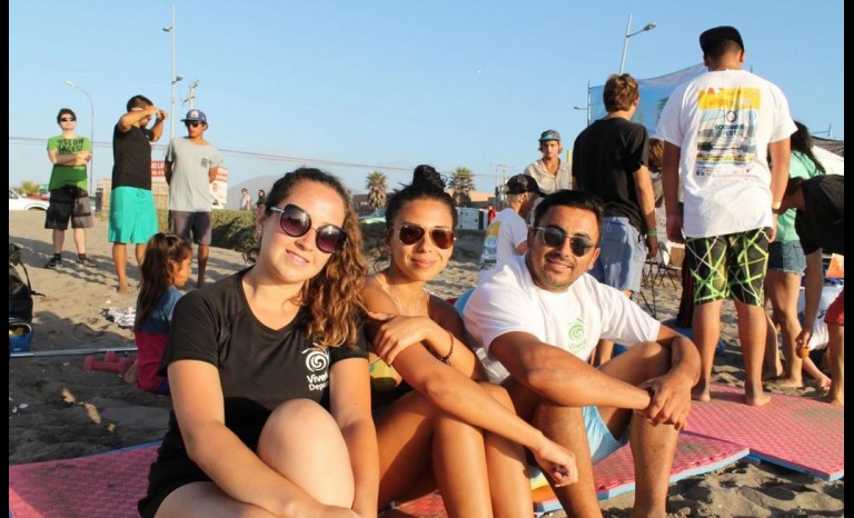 Karen Slaibe, Sharon Anderson y Sergio Carmona.