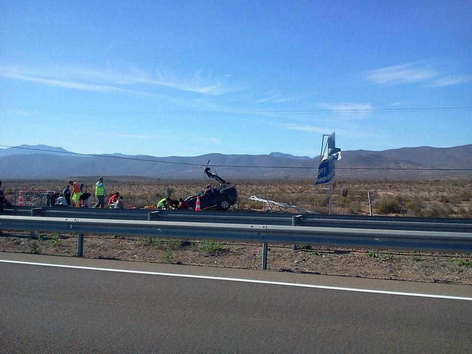Una persona fallecida deja accidente ocurrido cerca de Tongoy
