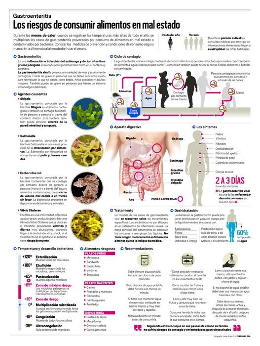 Infografía: Gastroenteritis: Los riesgos de consumir alimentos en mal estado