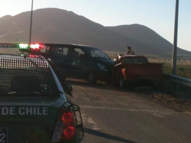 Dos muertos en choque frontal en el ruta 5
