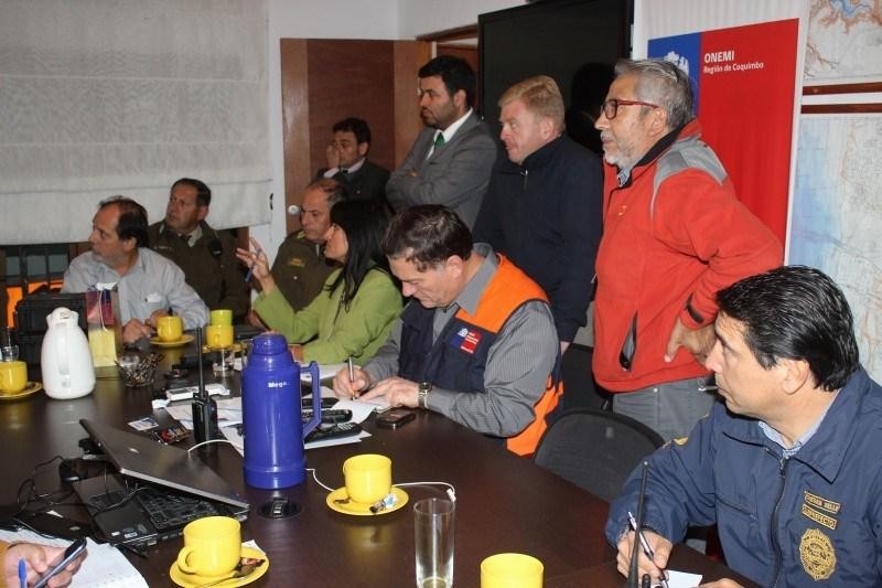 Hasta la madrugada operó el Comité de Operaciones de Emergencia en la Región de Coquimbo