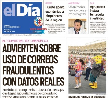 Diario El Día impreso 20-12-2014
