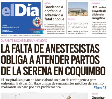 Diario El Día impreso 24-12-2014