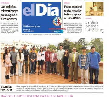 Diario El Día impreso 30-12-2014