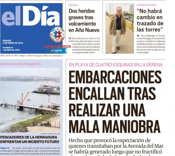 Diario El Día impreso 03-01-2015