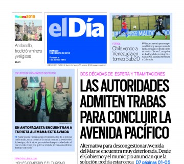 Diario El Día impreso 18-01-2015