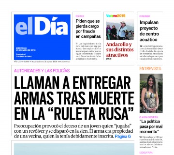 Diario El Día impreso 21-01-2015