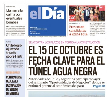 Diario El Día impreso 09-09-2014