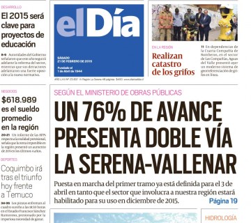 Diario El Día impreso 21-02-2015
