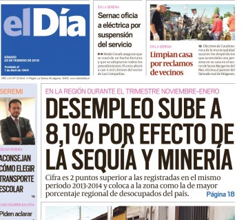 Diario El Día impreso 28-02-2015