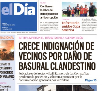 Diario El Día impreso 14-03-2015