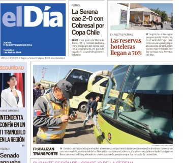 Diario El Día impreso 10-09-2014