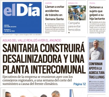 Diario El Día impreso 02-04-2015