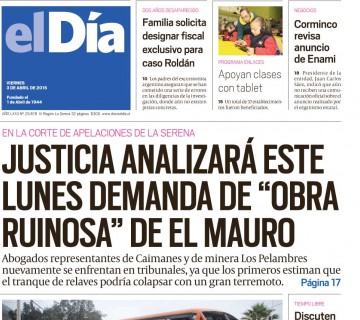 Diario El Día impreso 03-04-2015