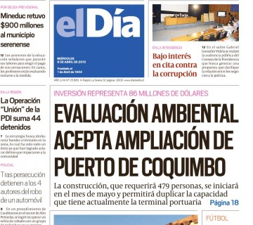 Diario El Día impreso 08-04-2015