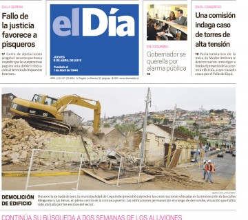Diario El Día impreso 09-04-2015
