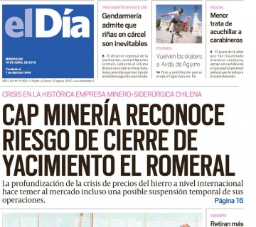 Diario El Día impreso 15-04-2015