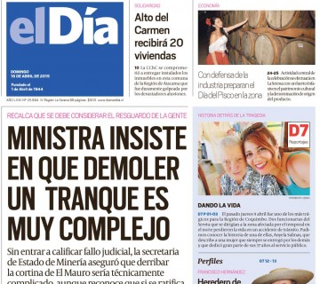Diario El Día impreso 19-04-2015