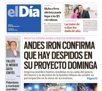 Diario El Día impreso 25-04-2015