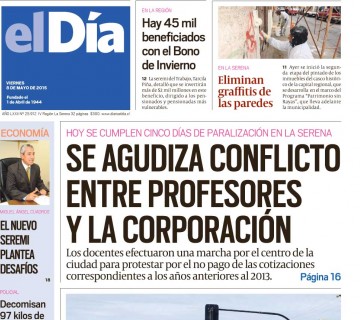 Diario El Día impreso 08-05-2015