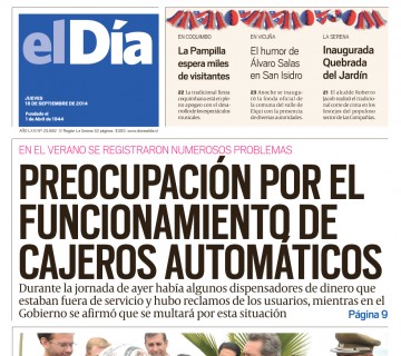Diario El Día impreso 18-09-2014